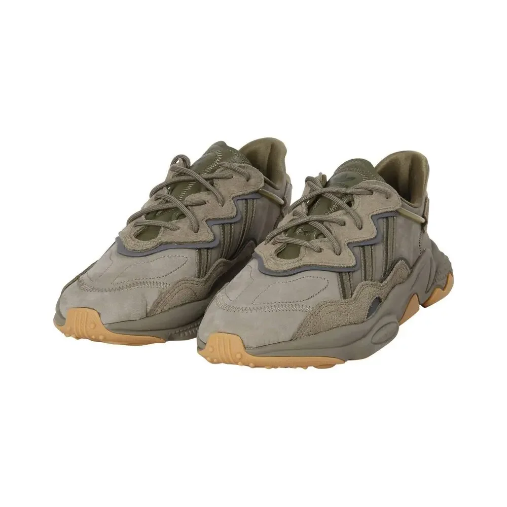 ADIDAS ORIGINALS MENS OZWEEGO GYMNASTICS SHOE GREY LEGEND EARTH RAW KHAKI 9
